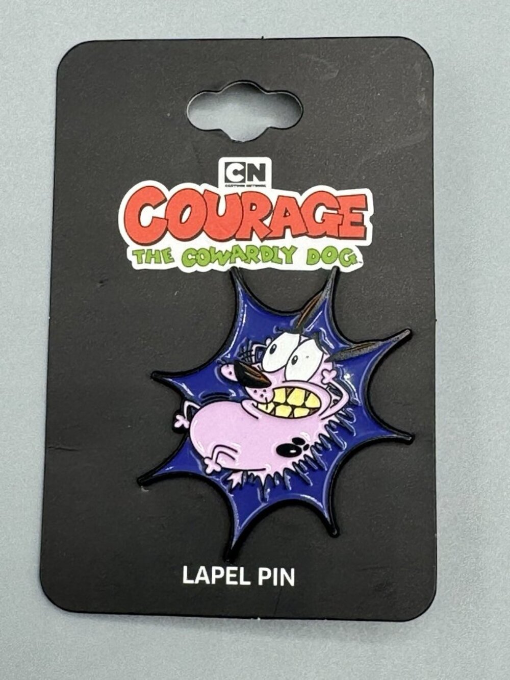Courage The Cowardly Dog Scared Enamel Pin Hot Topic Exclusive NEW